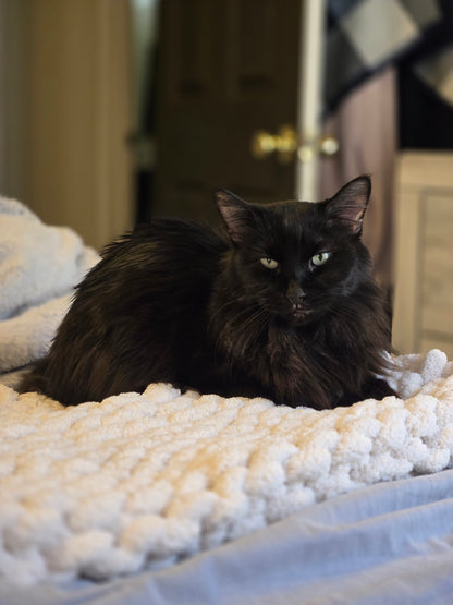 The Nimbus Throw | Hand Knit Cozy Blanket