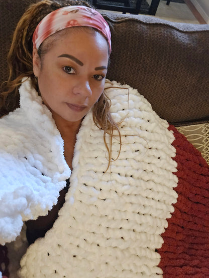 The Nimbus Throw | Hand Knit Cozy Blanket