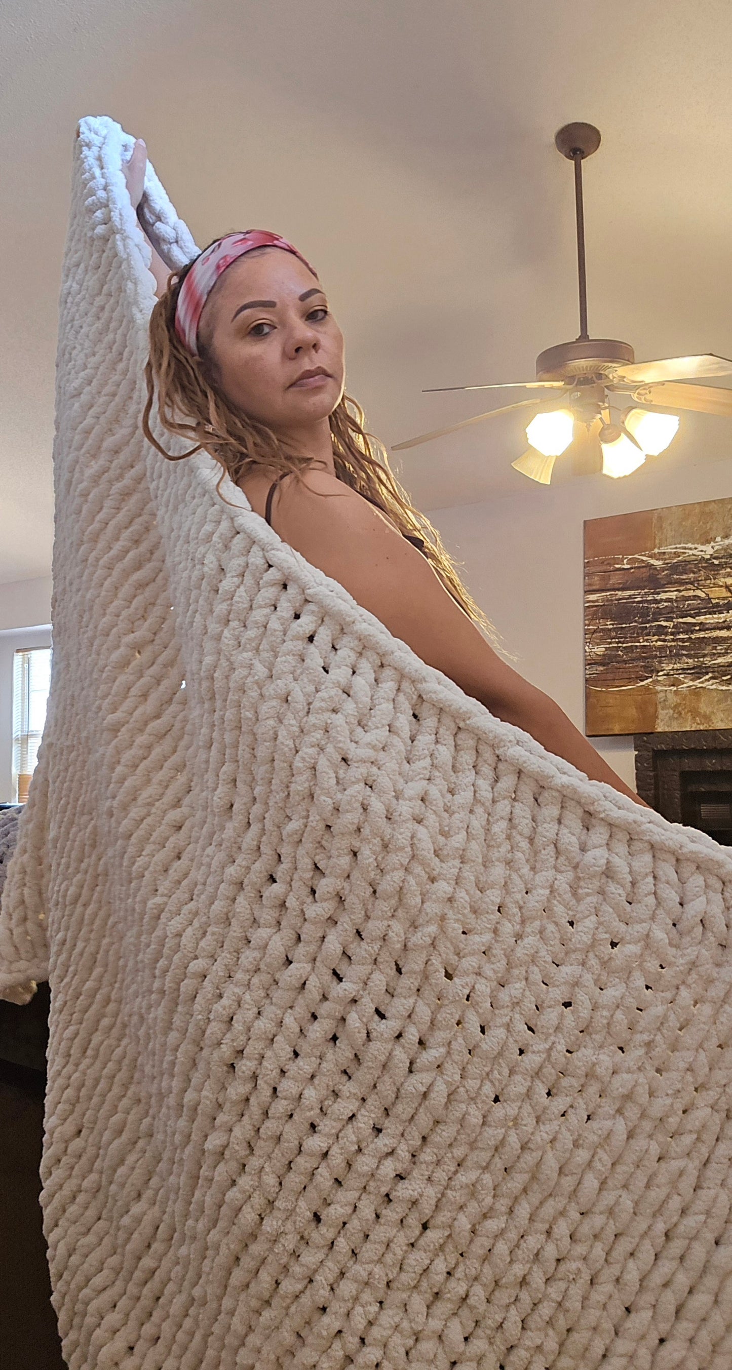 The Nimbus Throw | Hand Knit Cozy Blanket