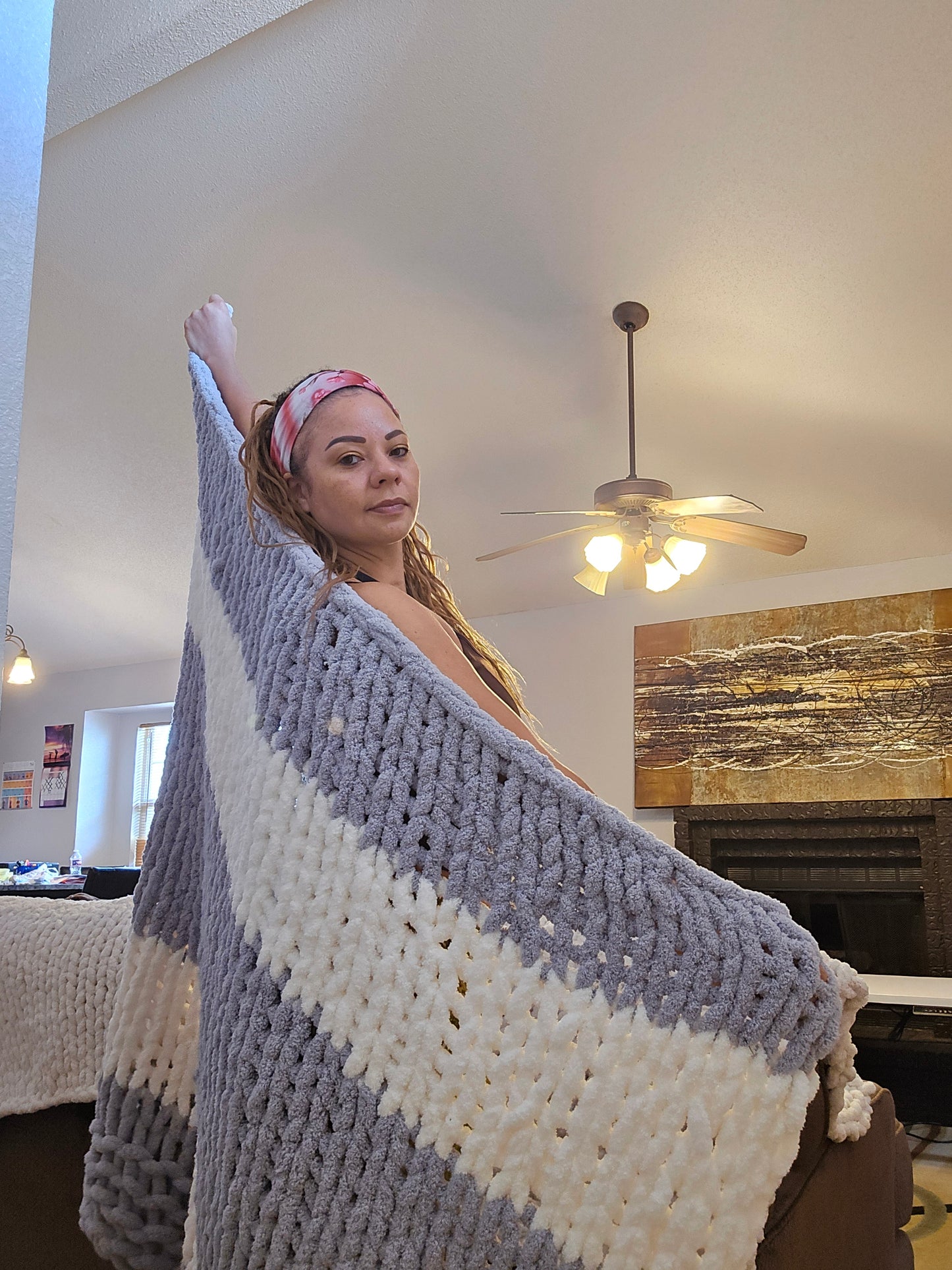 The Nimbus Throw | Hand Knit Cozy Blanket