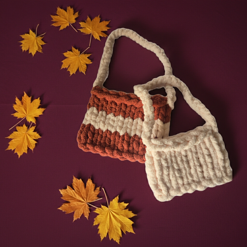 Puffin Puff Chunky Knit Purse