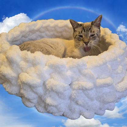 The Cloud Hand Knit Plush Pet Bed by Milton & Neo