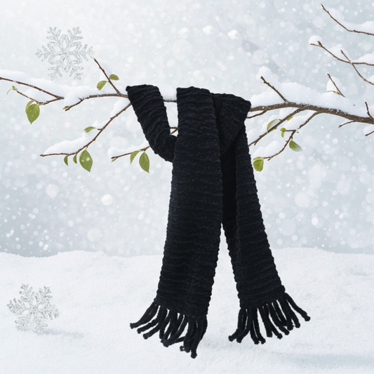 Stratus Air Hand-Knit Lightweight Chenille Scarf – Soft, All-Season Wear