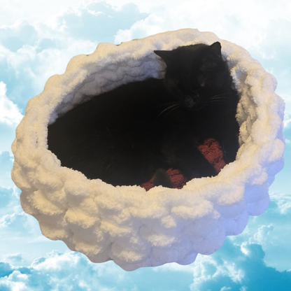 The Cloud Hand Knit Plush Pet Bed by Milton & Neo